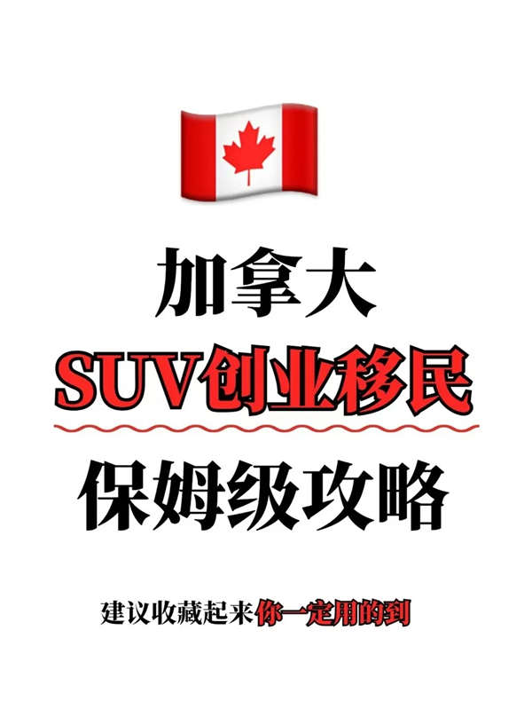 加拿大SUV創(chuàng)業(yè)移民保姆級攻略來啦！